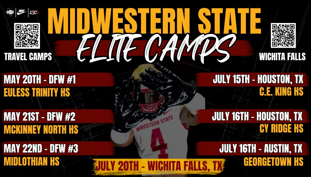 J_Dorpinghaus_'s tweet photo. I’m excited for the invite and will be attending the Midwestern State Elite Camp on July 20th.  @MSUTexasFB https://t.co/lTKn9pmKBQ