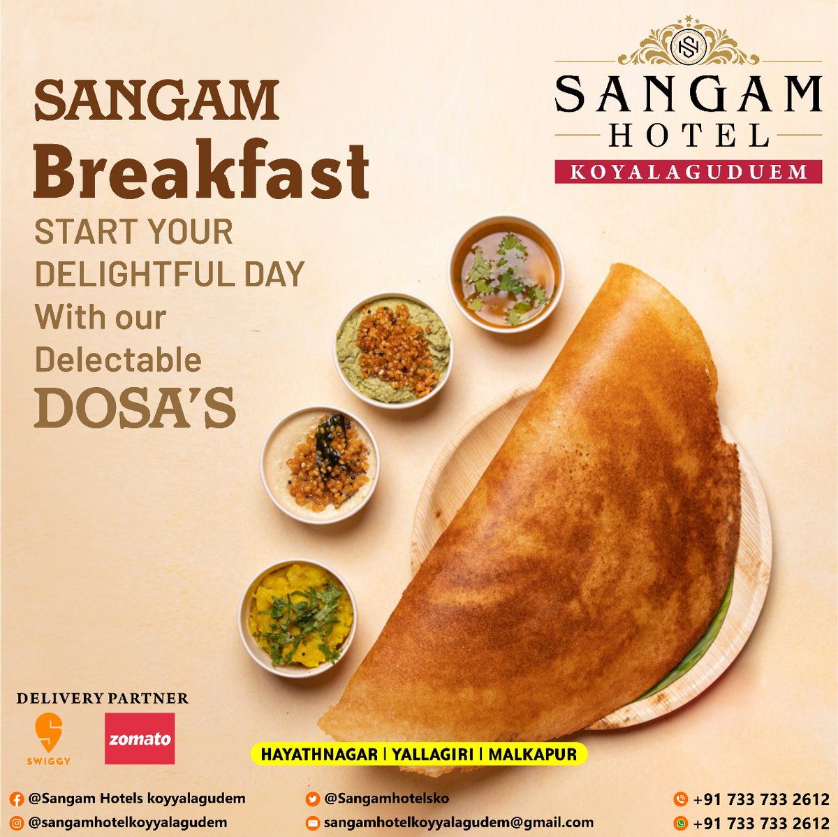 Start your delightful day with our delectable Dosa's! @Sangamhotelsma

#dosa #southindianfood #foodie #food #indianfood #foodphotography #foodporn #foodblogger #idli #breakfast #foodstagram #southindian #instafood #foodlover #chutney #yummy #masaladosa #foodgasm #homemade