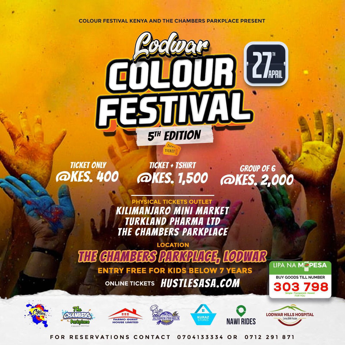 NawiRides's tweet photo. Ride with @NawiRides to Chambers Park place for the 4th edition Lodwar colour festival on 27/04/2024. We can car pool to get there with only 100 bob. @ https://t.co/aJMCfbCQ6f