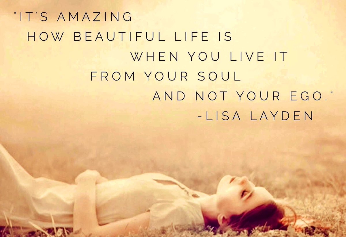 Wednesday Friendly Reminder…It’s amazing how beautiful life is when you live it from your soul and not your ego. #WednesdayWisdom #wednesdaythought 🙌🧡