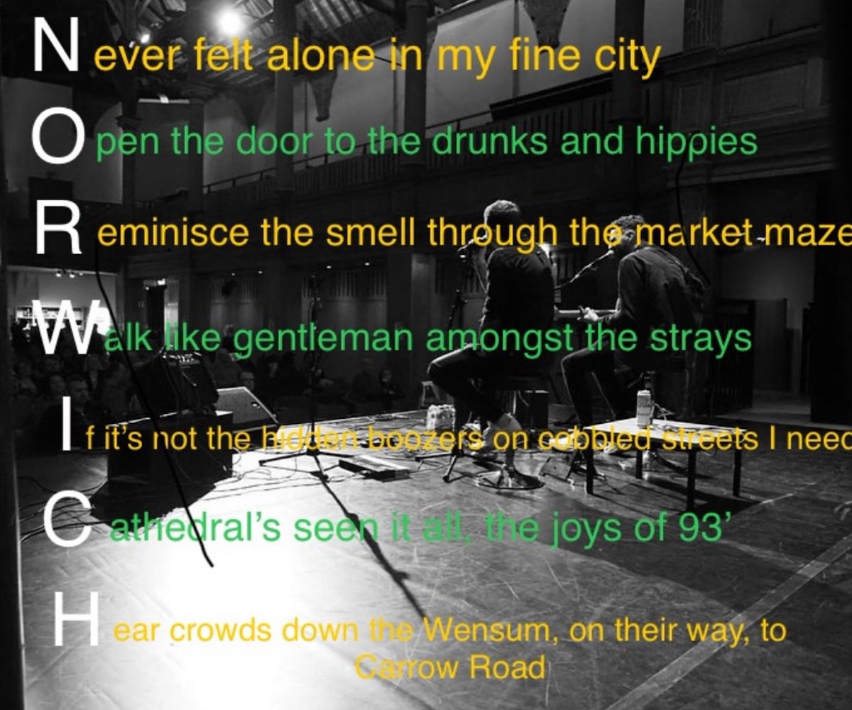 sonsofmarkUK's tweet photo. DID YOU KNOW…
The verse to Our Fine City spells out Norwich!
#norwich #ourfinecity #sonsofmark https://t.co/LbF2vfMbWV