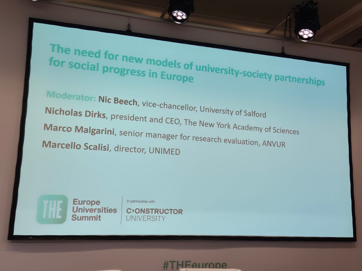 Unimed Director @marcelloscalisi participates at THE Europe Universities Summit in Bremen 🇩🇪 🇪🇺 organised by @timeshighered. His speech focused on the importance of #cooperation between European and Southern Mediterranean universities for common #social challenges.