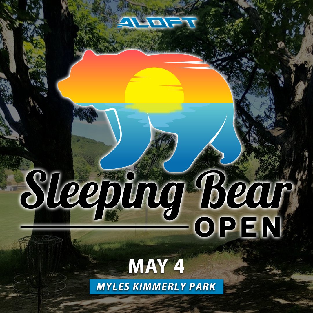 We’re headed to Maple City for the third stop on the Northern Michigan Disc Golf Tour! Join us Saturday, May 4th for the Sleeping Bear Open at Myles Kimmerly Park. Register @ dgscene.com/Myles24

#aloftdiscgolf #michigandiscgolf #discgolf #nomidgtour #sleepingbearopen