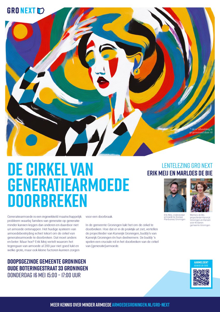 Op donderdagmiddag 16 mei is de volgende Gro Next lentelezing met als thema: De cirkel van generatiearmoede doorbreken. Welke factoren kunnen zorgen voor een doorbraak? 💡Meer informatie en aanmelden: armoedegroningen.nl/evenement/gro-… #gronext