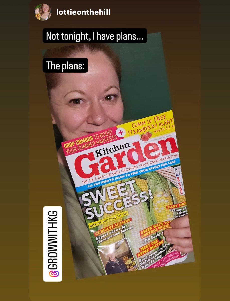 Seems we're having a quiet night in with Laura 😎 Are you a Kitchen Garden Magazine reader? Drop us a photo with you and the mag!👇 #kitchengarden #growing #growyourown #gardening #plot #allotment #growyourownfood #allotmentsuk #homegrown #garden #gardenlove #gardeninspiration