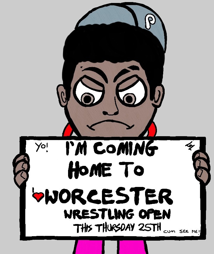 😊 A happy Max Caster 
Advertising his return to Worcester 
And Wrestling Open tomorrow night 

@PlatinumMax  
totally  ♥️s WORCESTER  😊

✂️🖤✂️🖤✂️🖤

@beyondwrestling @WrestlingOpen 

#art #maxcaster #maxlovesworcester