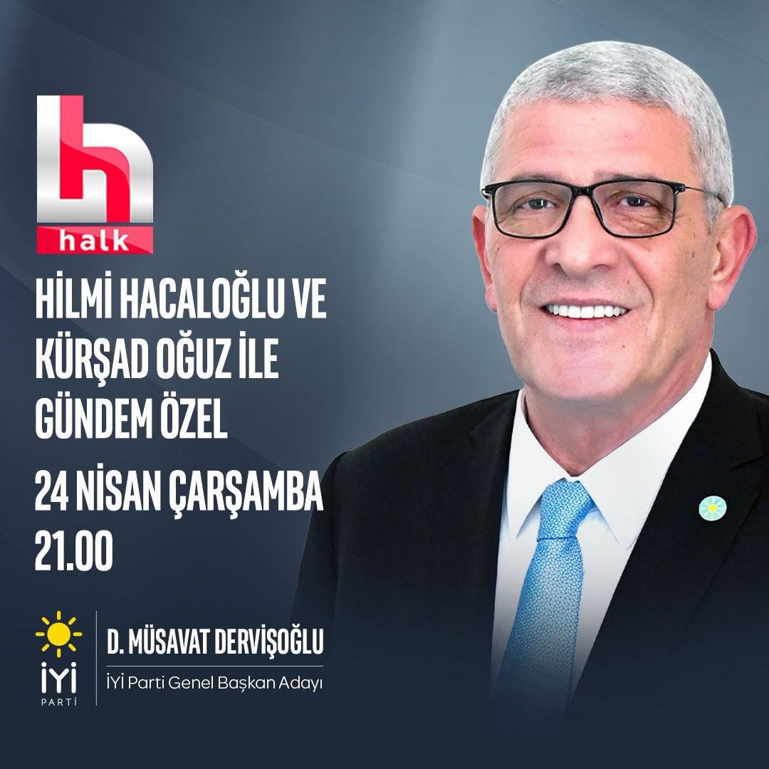 🗓️ 24 Nisan Çarşamba ⏰ 21.00'de 📍Halk TV ekranlarında Hilmi Hacaloğlu ve Kürşad Oğuz'un sorularını cevaplayacağım.
