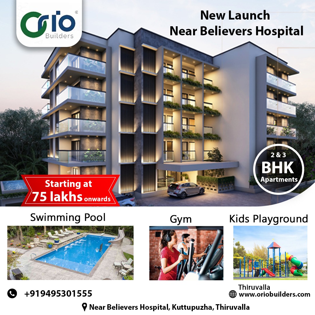 Book a site visit now:
☎️9495301555
🌎 oriobuilders.com

#oriobuilders #2and3bhkapartments #gym #swimmingpool #kidsplayground #75lakhsonwards #smarthome #propertyinvestment