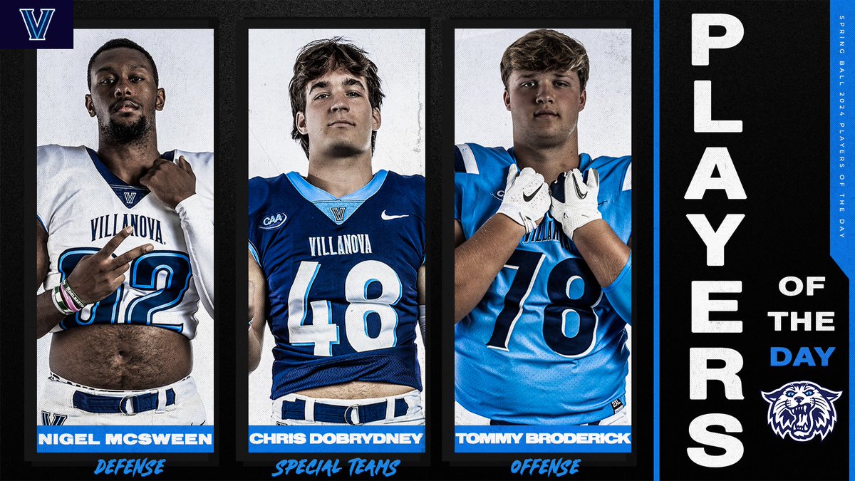 NovaFbRecruit's tweet photo. Spring Practice #15 PLAYERS OF THE DAY!!!

Defense - @Nigel_McSween1 
Special Teams - @ChrisDobrydney 
Offense - @TBroderick58 

#TapTheRock https://t.co/kOuKwiumrw