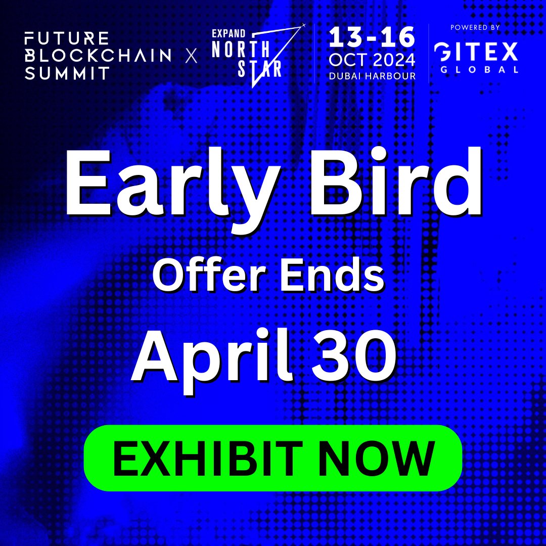 Last chance! Exclusive Early Bird offer ending soon. Join us at Dubai Harbour, October 13-16, to explore blockchain's future. Don't miss out! 🔗 Tap the link below to explore the sponsor and exhibitor options perfectly crafted for you. bit.ly/4aJ5gAe