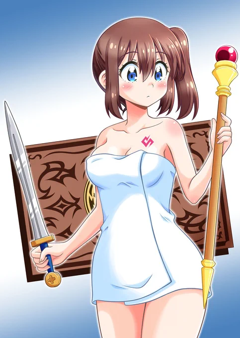 バスタオル姿の女の子を描いたりTSっ娘を描いたりバスタオル姿のTSっ娘を描いたりします。#私はこういう絵描きです見た絵描き全員参加 