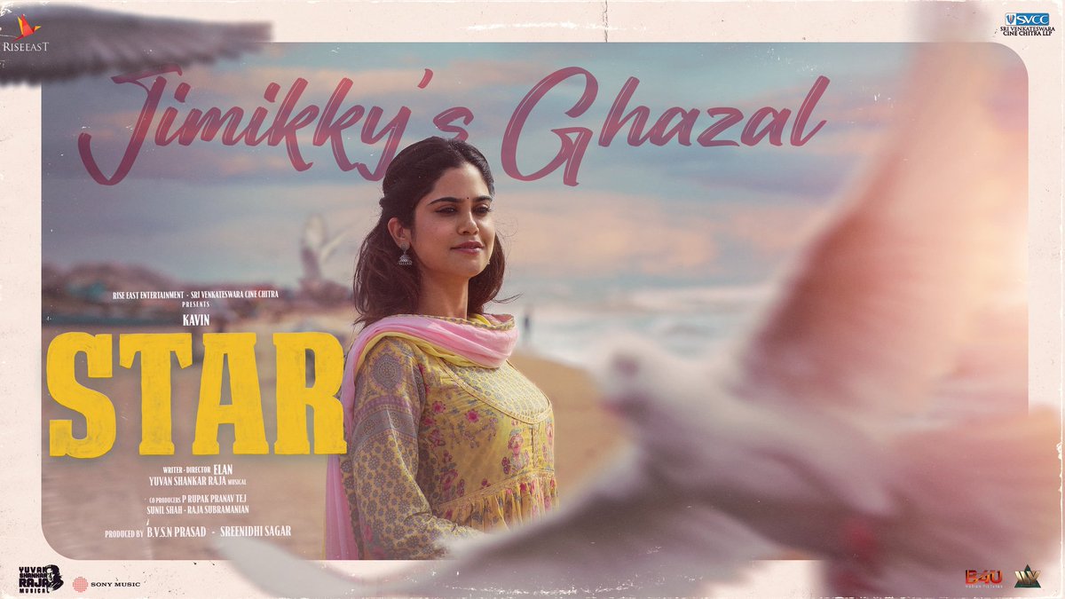 Drift away on the waves of #Jimikky's Ghazal - the next single from #STAR out now. ▶️ youtu.be/74bBrX3RAuQ #STARFromMay10 #STARMOVIE ⭐ #KAVIN #ELAN #YUVAN #KEY @Kavin_m_0431 @elann_t @thisisysr @aaditiofficial @PreityMukundan @riseeastcre @SVCCofficial @proyuvraaj