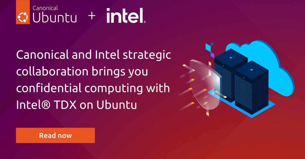 Our upcoming Ubuntu 24.04 LTS #NobleNumbat release brings hardware-level security that protects your workloads, even during run-time. 

Learn about how we incorporated #Intel TDX architectural elements and innovations:
canonical.com/blog/confident…

#OpenSource #ConfidentialComputing