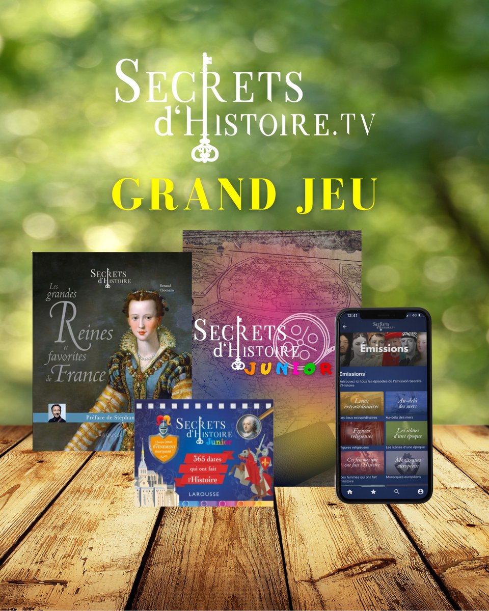 𝗚𝗥𝗔𝗡𝗗 𝗝𝗘𝗨 🎁 Vite, il ne reste que quelques heures pour jouer et gagner des cadeaux Secrets d'Histoire ! 👉 Jouez ici : urlr.me/xLj6X 💐 À gagner, des abonnements à Secrets d'Histoire TV, des livres et des jeux Secrets d'Histoire JUNIOR.