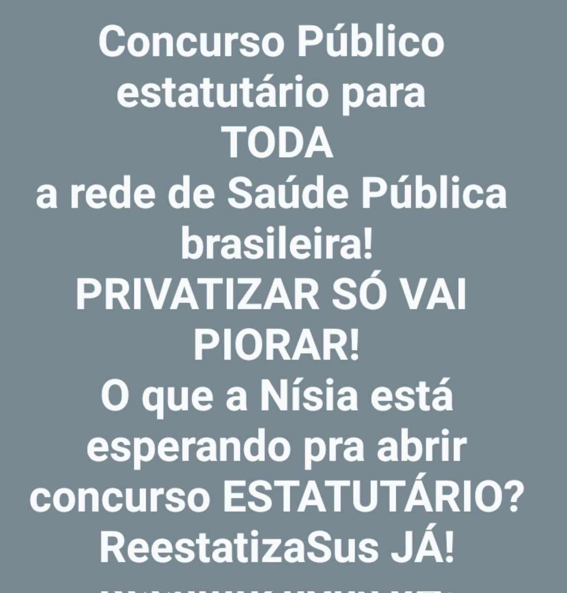 @Pimenta13Br REESTATIZASUS JÁ!
#ReestatizaSus 
#PccsSaudeRio