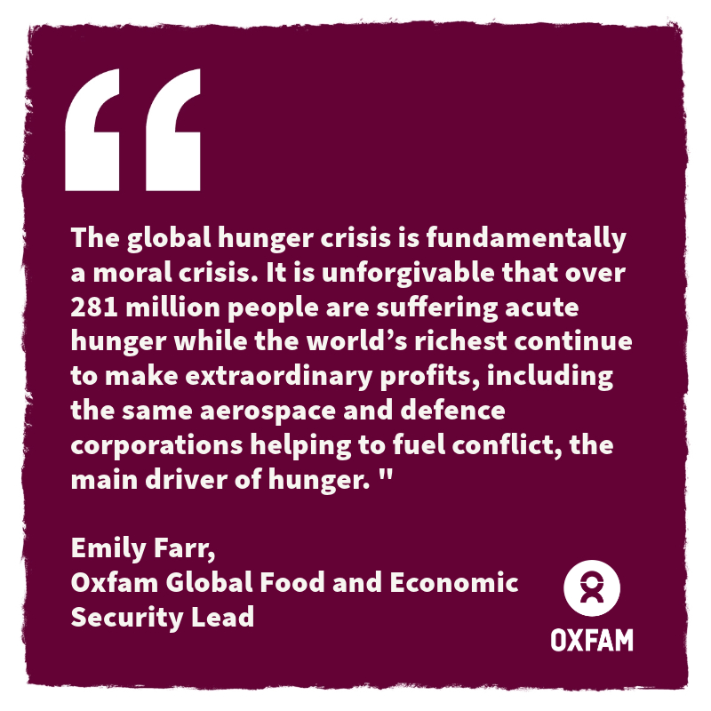 REACTION: Oxfam reaction to the Global Report on Food Crises 2024 Full Reaction: oxfam.org.uk/mc/6krpn3/