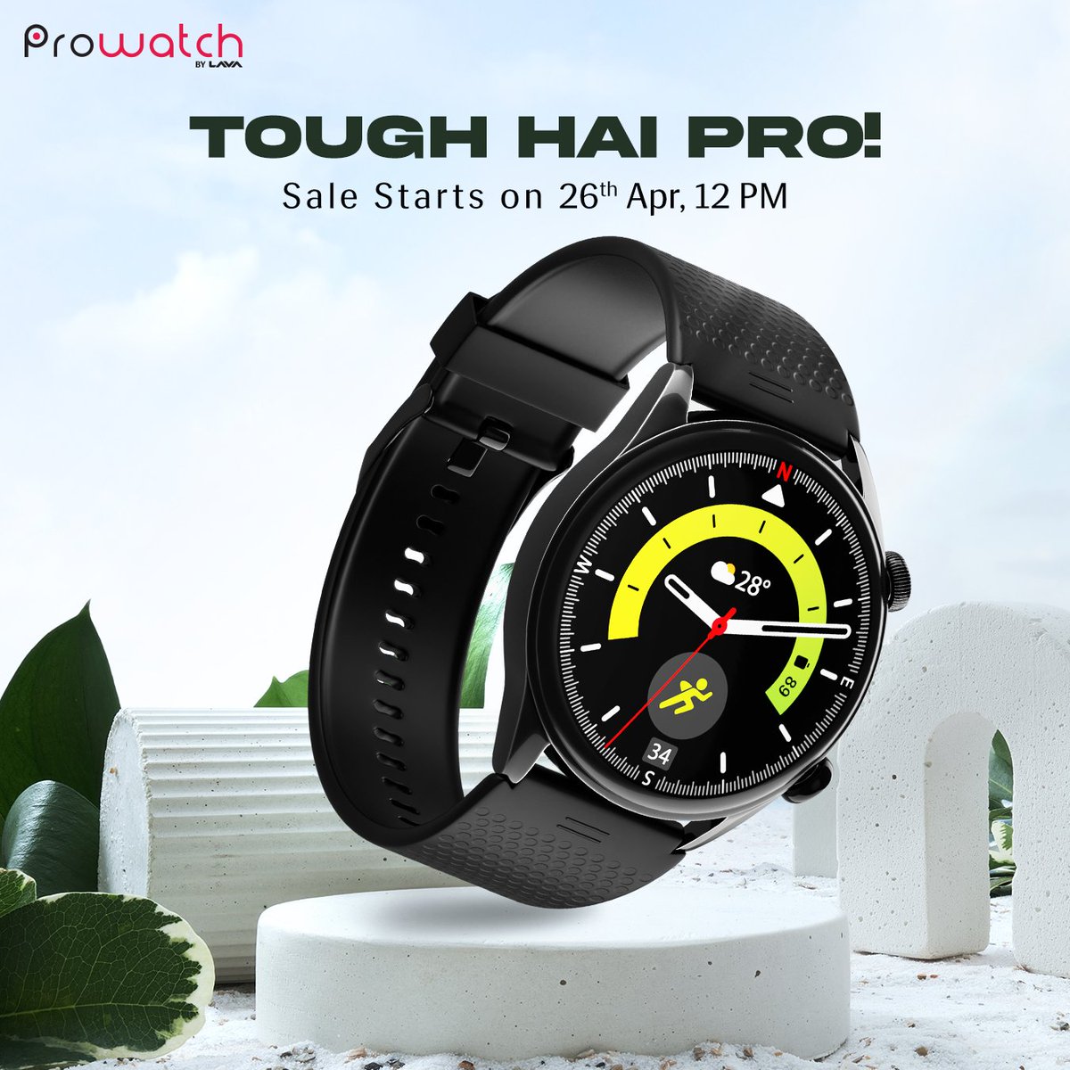 This Prowatch is waiting to be added to your cart! Sale starts 26th April, 12 PM onwards. Save the date and get ready to go pro! Register now: bit.ly/3QdQsBo Special Launch Offer: Starting ₹1,999 ✅Corning® Gorilla® Glass 3 ✅3.63cm (1.43”) 2.5D Curved AMOLED Always