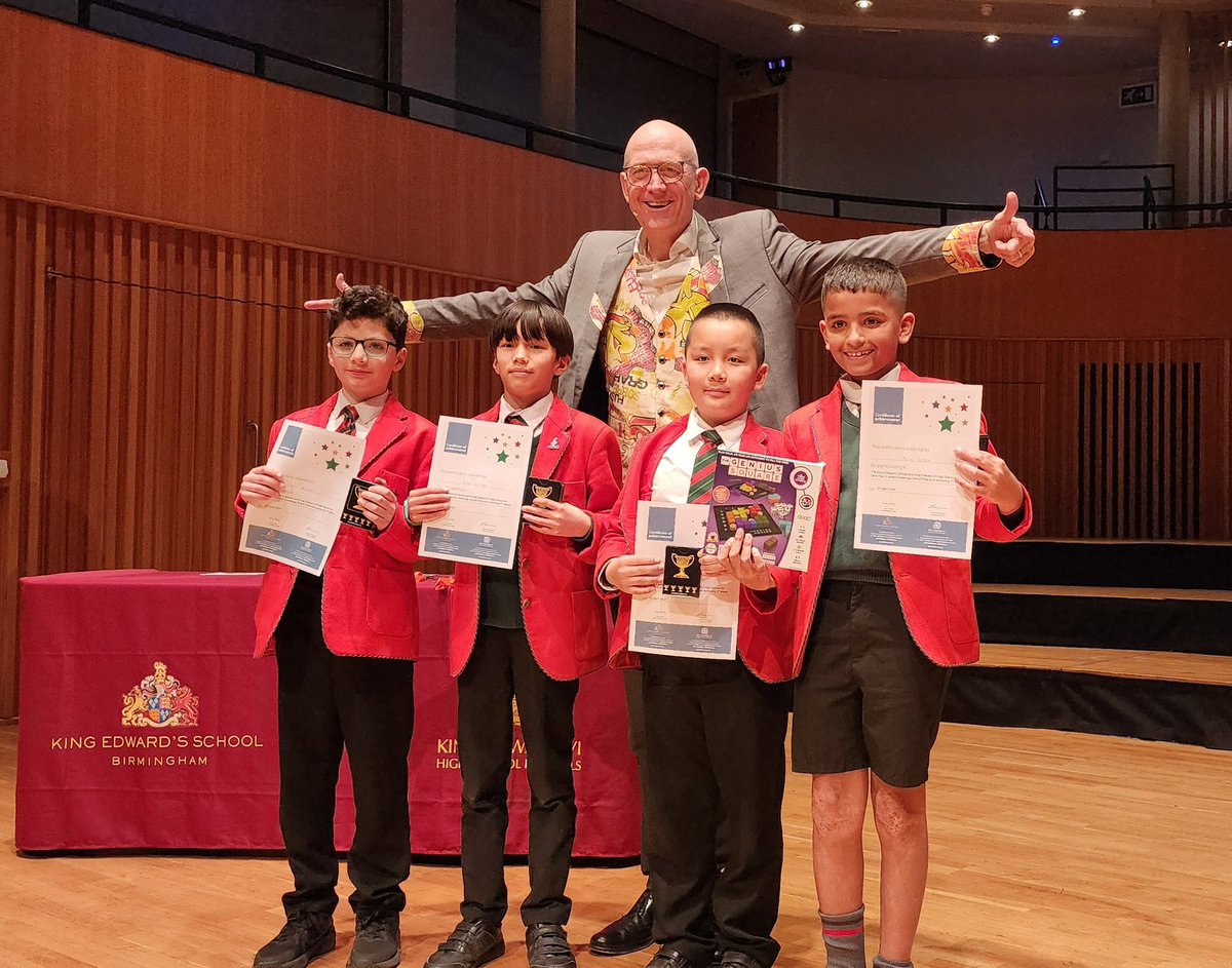 🥇1st PLACE TRIUMPH! Our four wonderful pupils worked exceptionally well as a team to win the Year 5 King Edwards #Mathematics challenge, beating fierce competition from numerous other prep schools. They showed excellent behaviour throughout the day and enjoyed an entertaining…