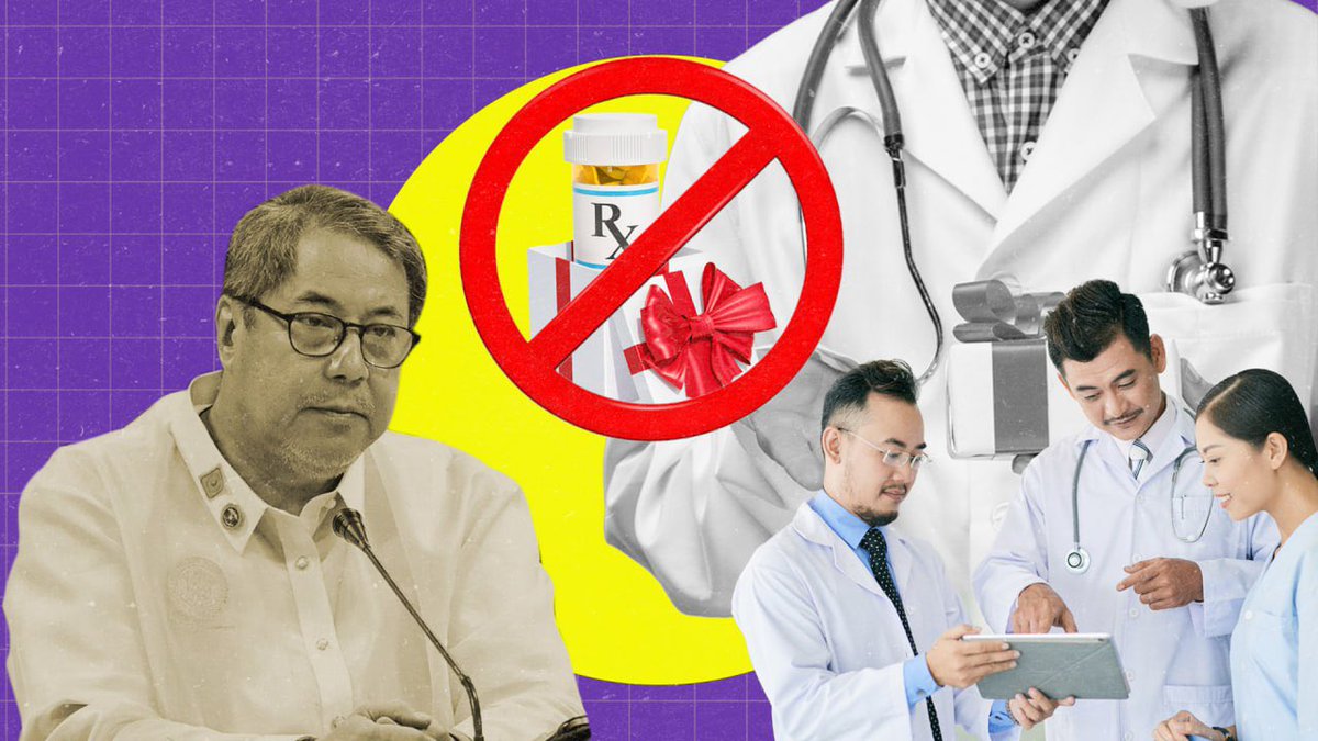 Psst, Doc! Bawal yan! Pinapaalala ng DOH sa mga doctor na unethical ang pagtanggap ng pabor mula sa pharma companies #HealthEthics #DOH BASAHIN: eboto.ph/whats-news/mga…