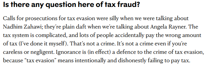 @cawleym1 @Horseshoe_Party The investigation of Angela Rayner is for public display, and is politically motivated because its unlikely to be ever prosecuted. This is the opinion of Dan Neidle, the tax expert who ended Nadime Zahawi's political career...