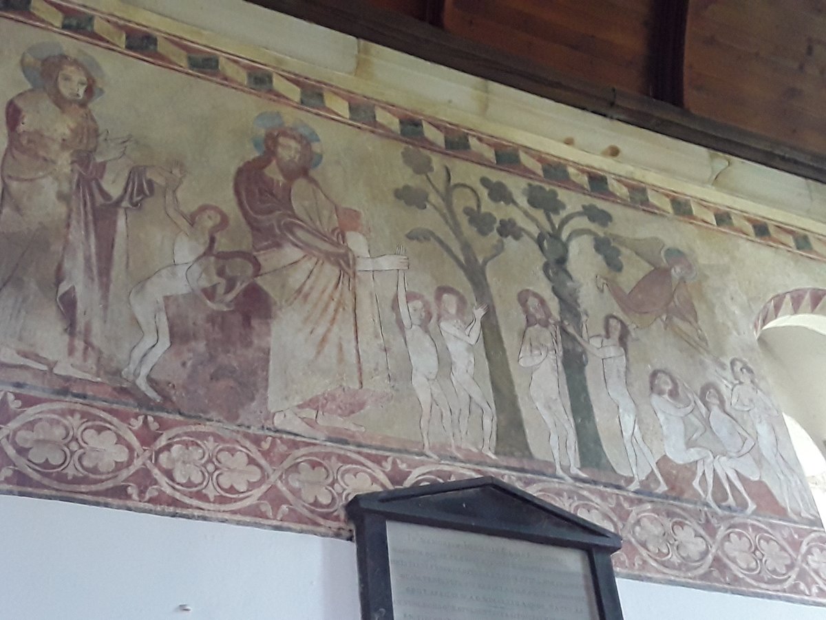 #WallsOnWednesday
wall paintings at Easby church, Richmondshire