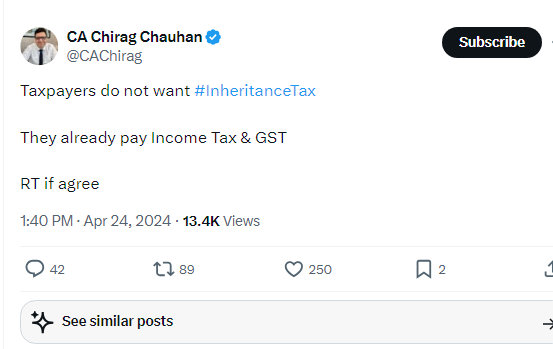 Flip/flop😂😂 just because Nirmala Tai opposed it. #InheritanceTax #IncomeTax