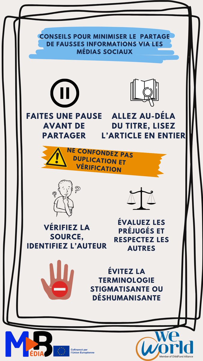 EmmanuelGanse's tweet photo. En tant que citoyens, partageons l'information avec responsabilité. Utilisons les réseaux sociaux pour les bénéfices de la connectivité, tout en évitant les pièges de la désinformation. Combattons la désinformation, soyons des ponts de vérité. #ProjetMediaB https://t.co/5tjX4baa5j