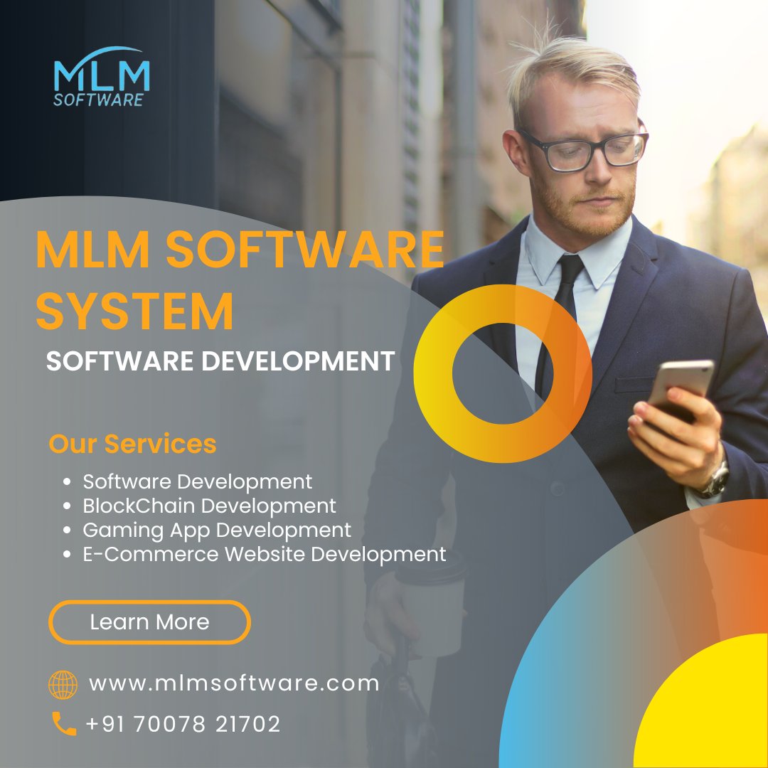 Boost your MLM business with our simple, secure, and flexible software. 
Mail Us: - mlmsoftware213@gmail.com
call now- +91 70078 21702
#MLMSoftware #NetworkMarketing #BusinessTools #SoftwareDevelopment #MLMSystem #DigitalSolutions #Entrepreneurship #GrowYourBusiness