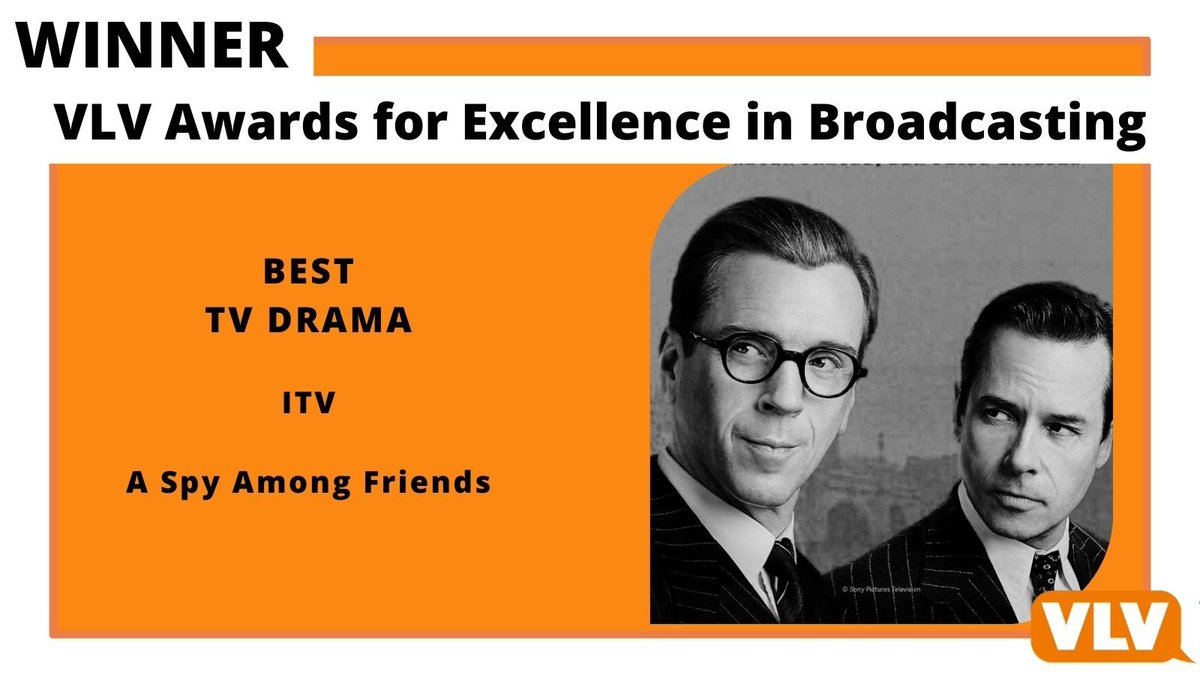 Huge congratulations to @nickmurftweets @alexandercary @TheGuyPearce @lewis_damian the whole team behind the brilliant @ITV's A Spy Among Friends on winning the VLV Award for Best TV Drama which follows the defection of notorious KGB double agent Kim Philby.