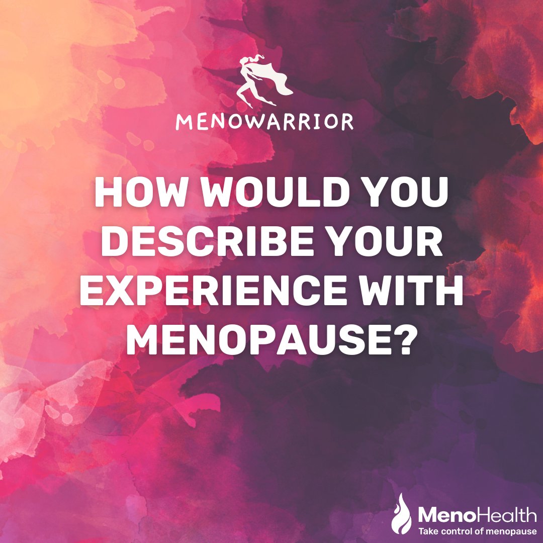 How would you describe your experience with menopause?👇💬 
#MenoHealth #Menopause #MenoWarriors #MenopauseSymptoms #HRT #MenopauseRelief #MenopauseMatters #MenopauseHealth #perimenopause #surgicalmenopause #poi #MenopauseAtWork