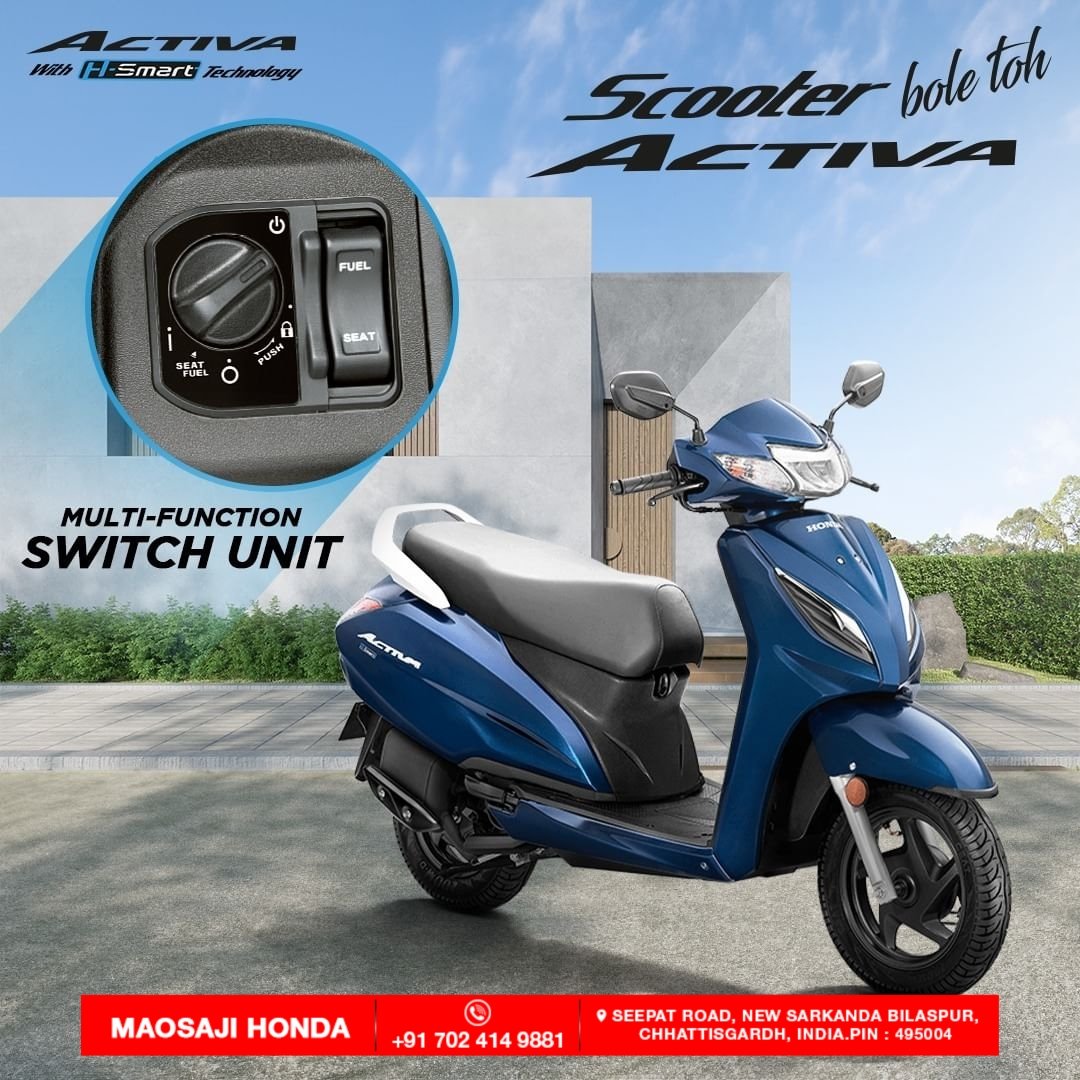 Unlock convenience and control with the Activa's multifunctional switch unit.✨♥️

Book now.😃

#activa #honda #hondaactiva #honda2wheeler #scooter #maosajihonda