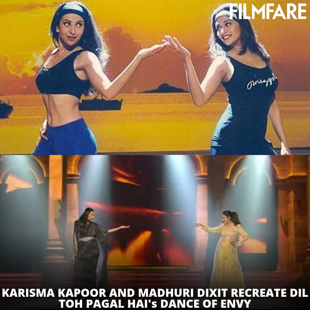 Iconic!❤️

#KarismaKapoor and #MadhuriDixit recreated #DilTohPagalHai's Dance of Envy.