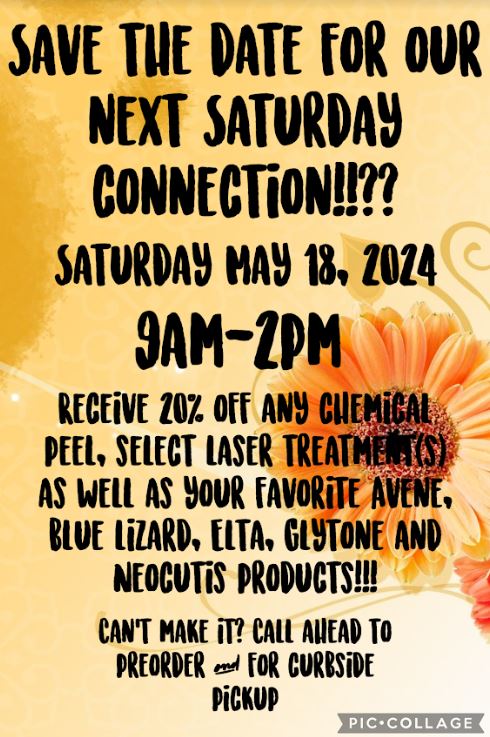 goldgeier's tweet photo. Our next sale will be on May 18th. Mark your calendar📆.  Call ahead orders will be take up to a week in advance and curbside pick up is available as well.  Schedule your peel or laser treatment soon. https://t.co/BeMjqXY4RP