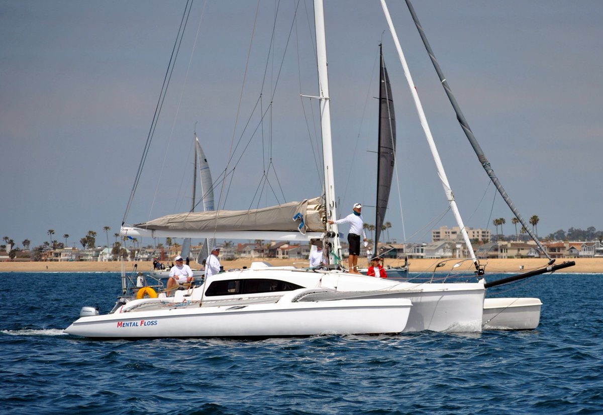 The Newport🌴to San Diego 🏖️ ORCAs wanted some more competition🏆 as well so Jeff Cohen on his Corsair37 MENTAL FLOSS ⛵ and Wade Stevens on his F-27 NECK SPRAIN ⛵ decided to give the people what they want👍and join the multi hulls headed out around 🔄 North Coronado island 🏝️.