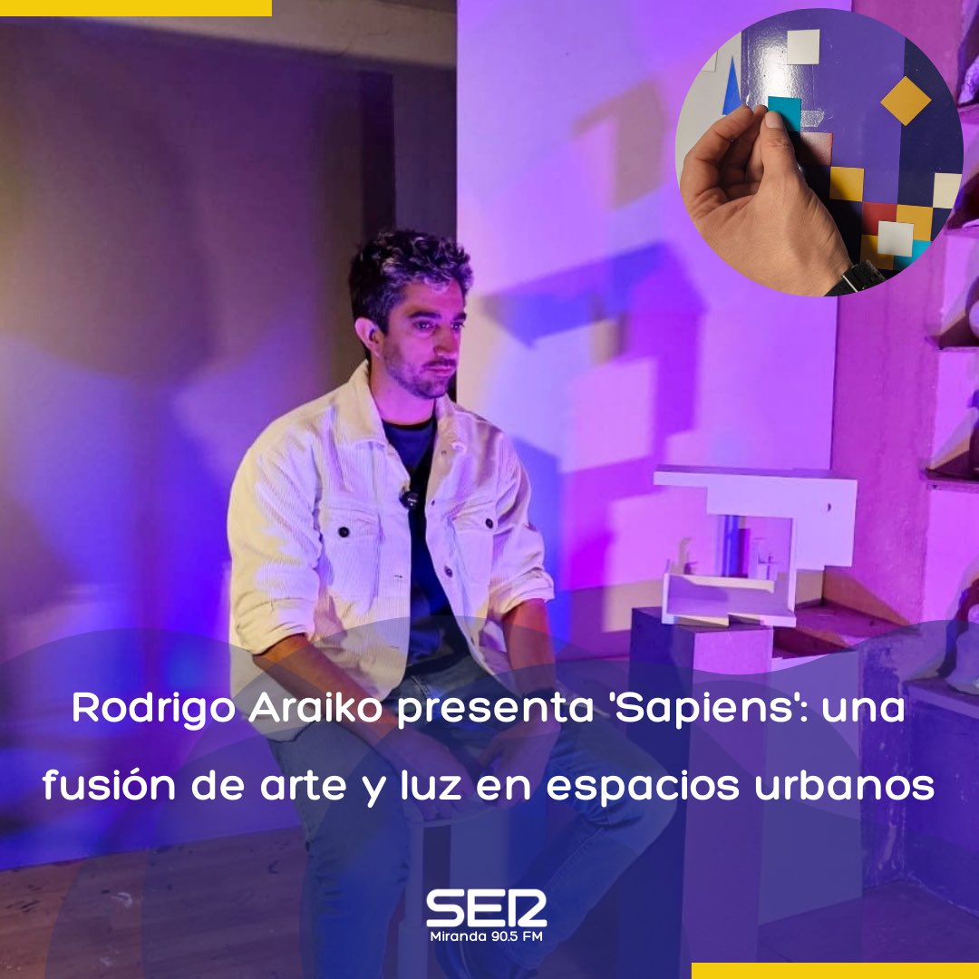 🎨✨ Rodrigo Araiko expone en Miranda de Ebro 'Sapiens', su nueva instalación en La Vasca y Café Saint Germain. Un proyecto donde se estudia la esencia de las relaciones humanas a través de luz y sombras en espacios urbanos. #ArteContemporaneo #SapiensExpo 🌟🖼️