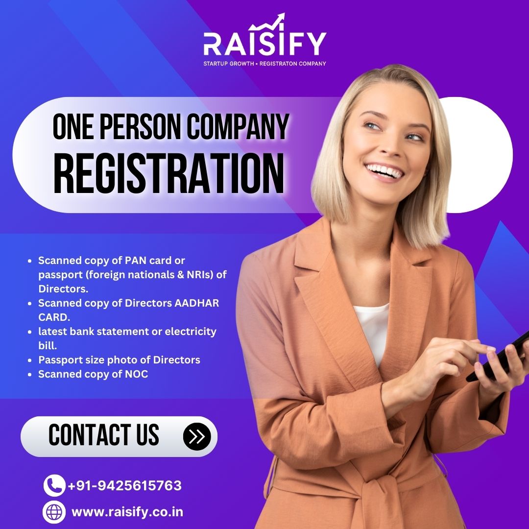 Take the first step towards your business dreams with Raisify's one-person company registration service.

raisify.co.in

#OPC #CompanyRegistration #Entrepreneurship #BusinessStrategy  #OPCregistration #onepersoncompany #onepersoncompanyregistration #raisify