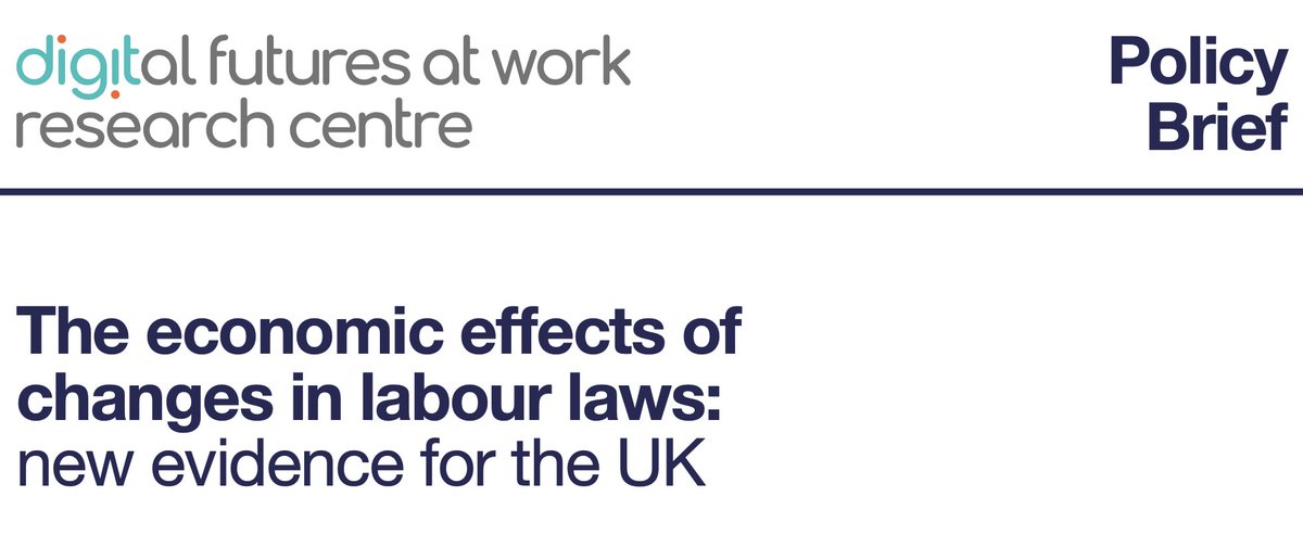 📄 NEW DIGIT POLICY BRIEF Professor Simon Deakin and Kamelia Pourkermani explore the economic impacts of labour laws. Their analysis uses a dataset which tracks changes in legislative protection for workers around the world from 1970 to now. Read here: digit-research.org/the-economic-e…