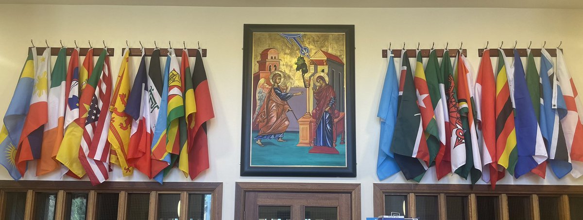 We’re proud of the diversity of our community! We are one family but our stories began in 25 different lands. To acknowledge this richness, our foyer now displays the flags of where we’ve come from to celebrate the different journeys that have brought us to the one altar!