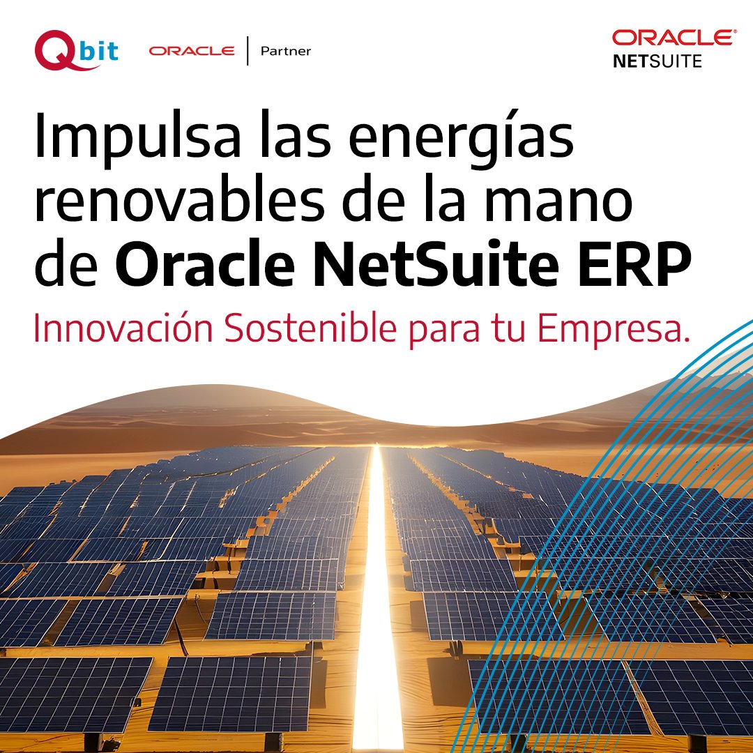 Con Oracle NetSuite, las empresas pueden gestionar y optimizar sus recursos energéticos de forma inteligente, ya que ofrece las herramientas necesarias para impulsar una innovación sostenible.
qbitla.com/contacto/
#EnergíaRenovable #Sostenibilidad #OracleNetSuite #Qbitla