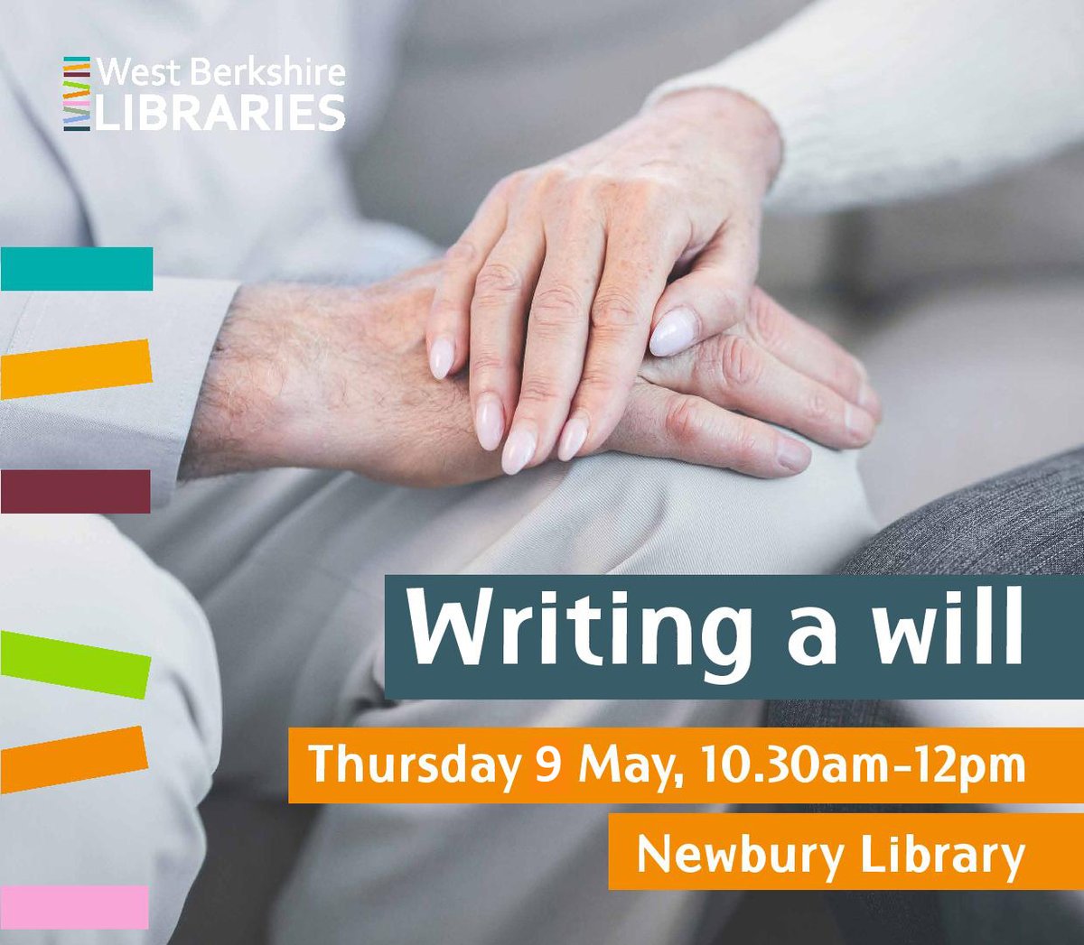 Join us at Newbury Library on the 9th May to chat with Law firm Gardner Leader about how to start writing a will and what to include. For more information visit: westberks.gov.uk/libraries