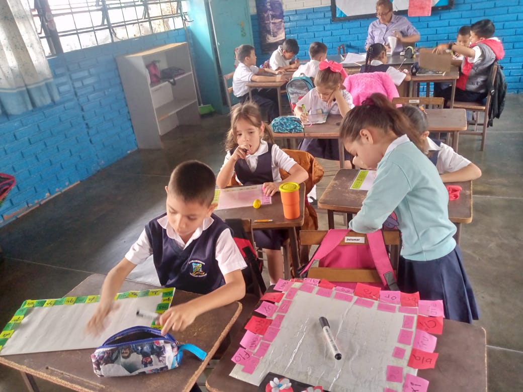 Actividades sobre sílabas realizadas usando la pizarra mágica