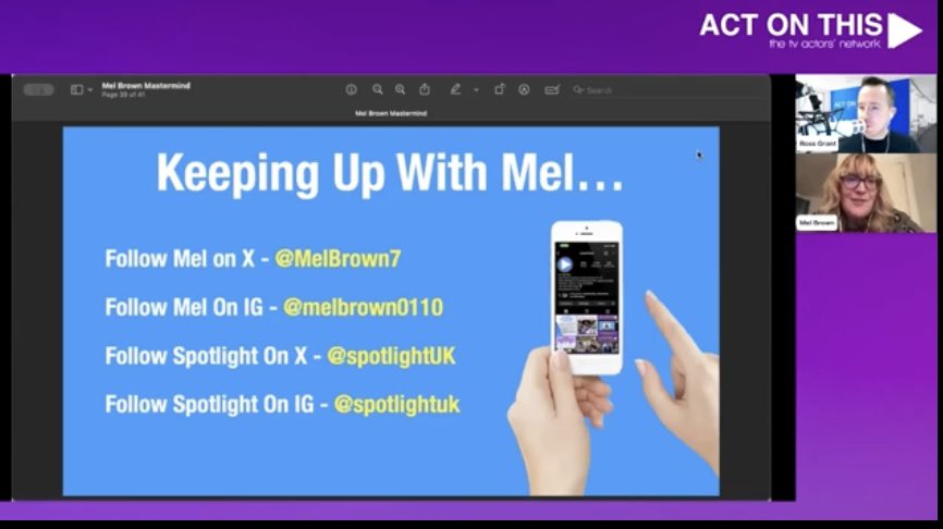 Super happy to have watched this @ActOnThisTV all about maximising your spotlight! I’ve learnt a lot! Even with discounts etc! Never knew! Deffo changes I need to make too! Thanks @rossagrant @MelBrown7 💕✨