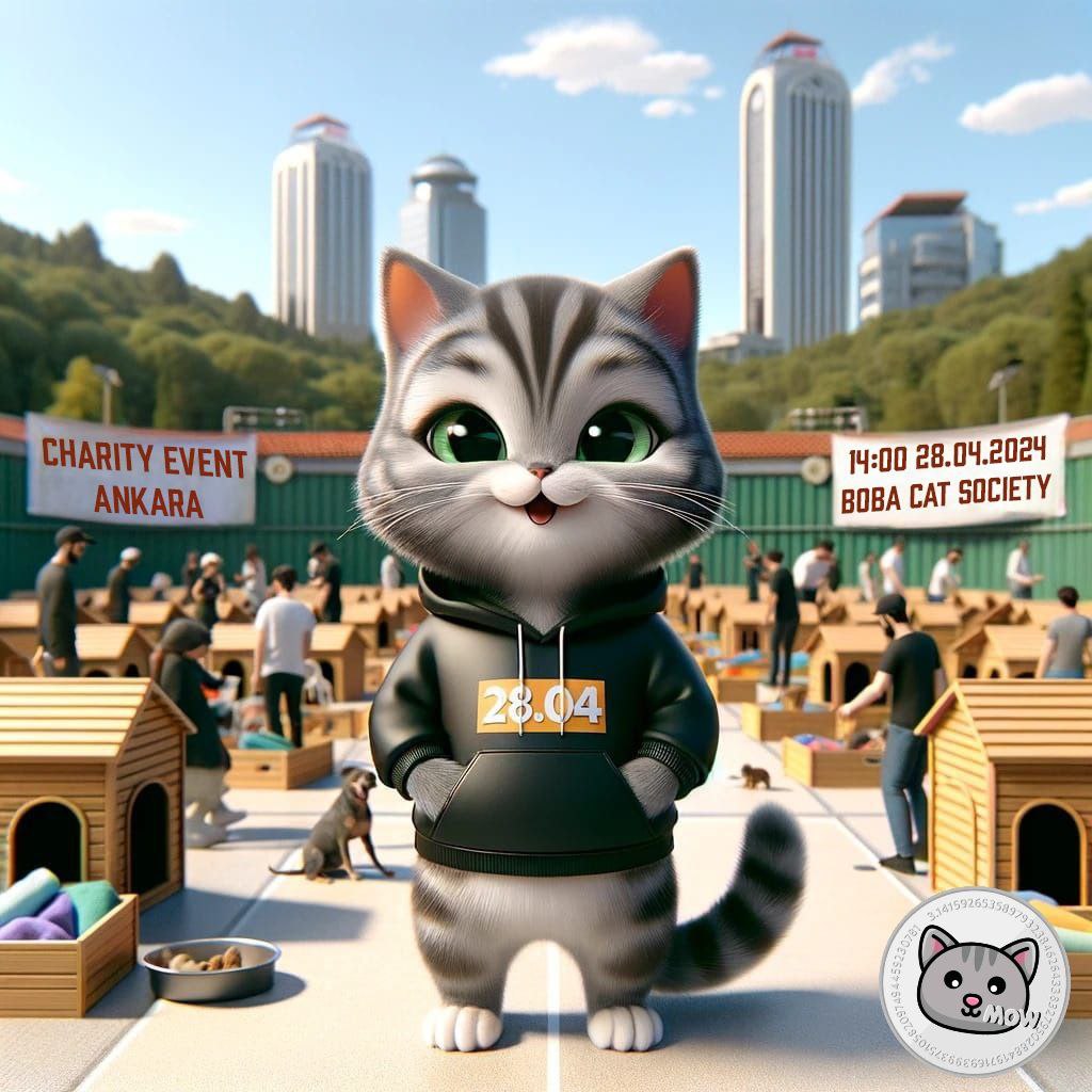 BobaCatOfficial's tweet photo. 🐾#BobaFam!
This Sunday at 14:00, BobaCat will be visiting @ankarapatiliky pet shelter in Ankara, Turkey! 🇹🇷

Join us and help make a difference. Our dedicated members @asvgaliali and @boba_ether will be there to coordinate the distribution of supplies. Let's share this awesome moment together—because it's all possible thanks to YOU! 🌍❤️ #CryptoForGood

📅 Date: This Sunday 
⏰ Local Time: 14:00 
📍 Location: @ankarapatiliky, Ankara