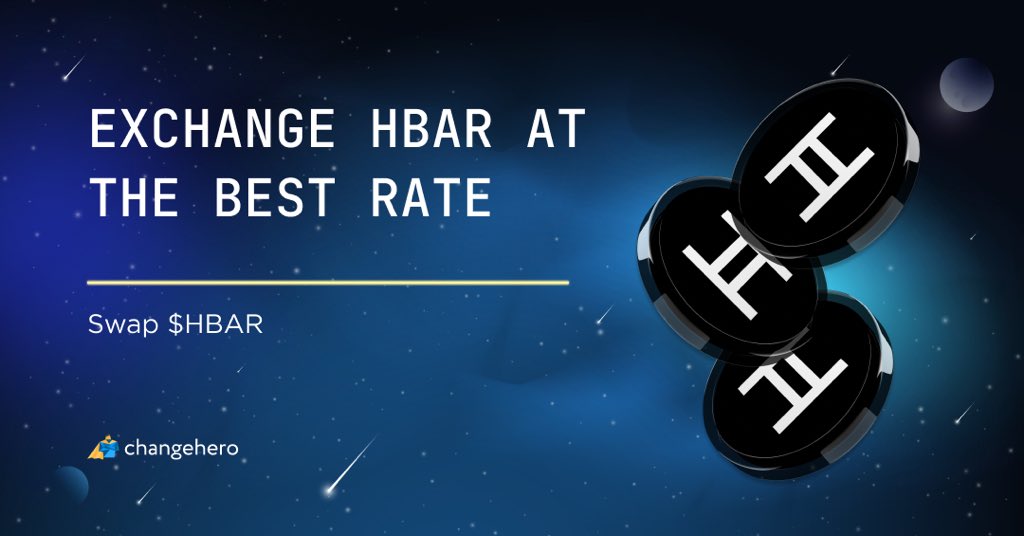 Exchange $HBAR on ChangeHero! Get it at the best rate without sign-ups 👉 l.changehero.io/SWAP_HBAR_NOW #CHInsights