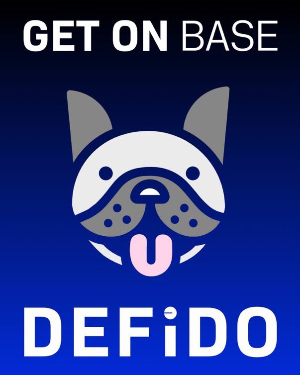 thebasedbuilder's tweet photo. @CryptosR_Us $DEFIDO and #BASE memes have better X potential than #Bitcoin. Base season is coming soon George, pack your bags 🔵🐶

@defidotoken https://t.co/6GCcWKa6jj