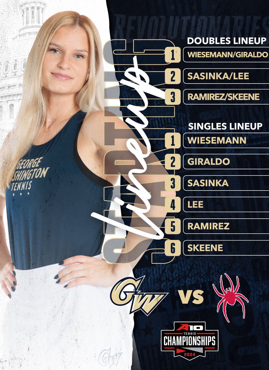 Today’s lineup for our opening round match with Richmond‼️

📊 statbroadcast.com/events/central…
#RaiseHigh