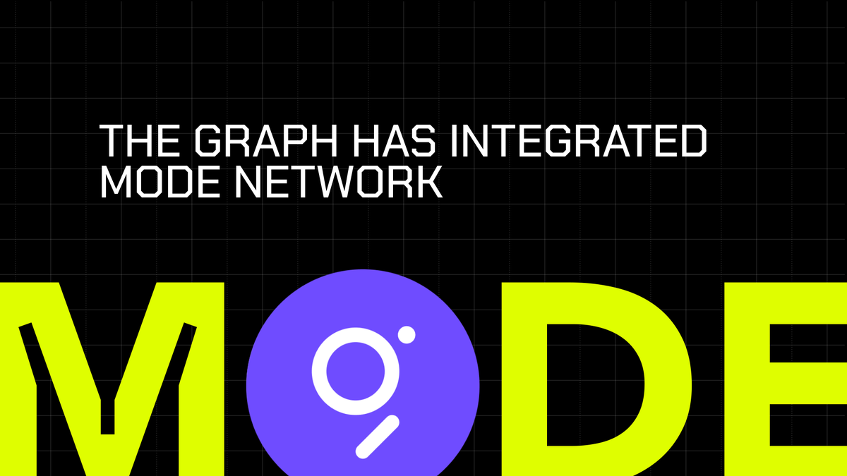 It’s official | The Graph has integrated Mode Network 🟡 Mode developers can now create subgraphs within Subgraph Studio. Build fast, performant dapps powered by subgraphs on @graphprotocol with organized Mode data 🧑‍💻 Get started on ❯❯ thegraph.com/studio