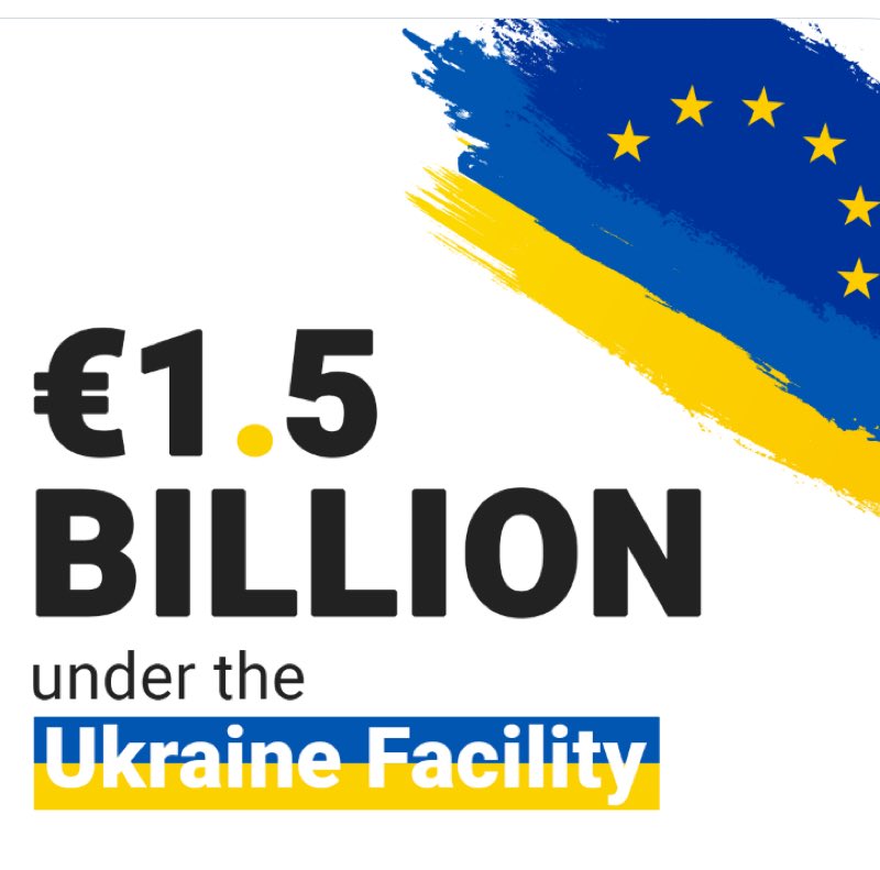 👏👏 Another 1.5 bn EUR under #UkraineFacility disbursed to 🇺🇦 today!! EU🇪🇺 helps 🇺🇦 government to continue providing public service & pay pensions and salaries while fighting its existential war. #SlavaUkraïni ⁦@EUDelegationUA⁩