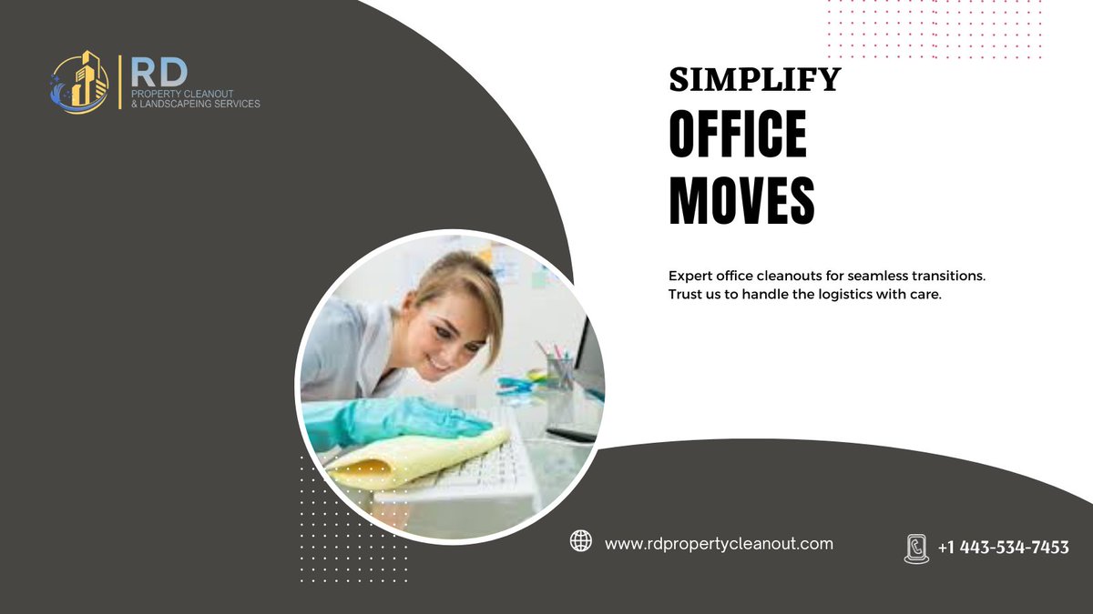 Expert office cleanouts for seamless transitions. 
.
Visit Our Website for More :
🌐 rdpropertycleanout.com
Call To Find Out More :
📞+1 443-534-7453
#OfficeCleanOut #StreamlineTransitions #ProductiveWorkspace #OfficeRenovations #EfficientCleanouts   #WorkplaceProductivity