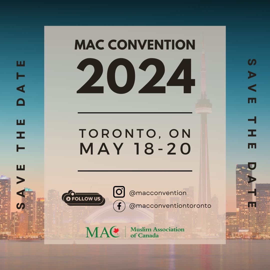 بإذن ﷲ أراكم يا أهل كندا 🇨🇦 في مؤتمر ماك بعد ٢٠ بوما macconvention.ca